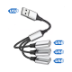 Розгалужувач Хаб USB A- 3в1 Мульти порт Адаптер UA1-UA3-EDIT